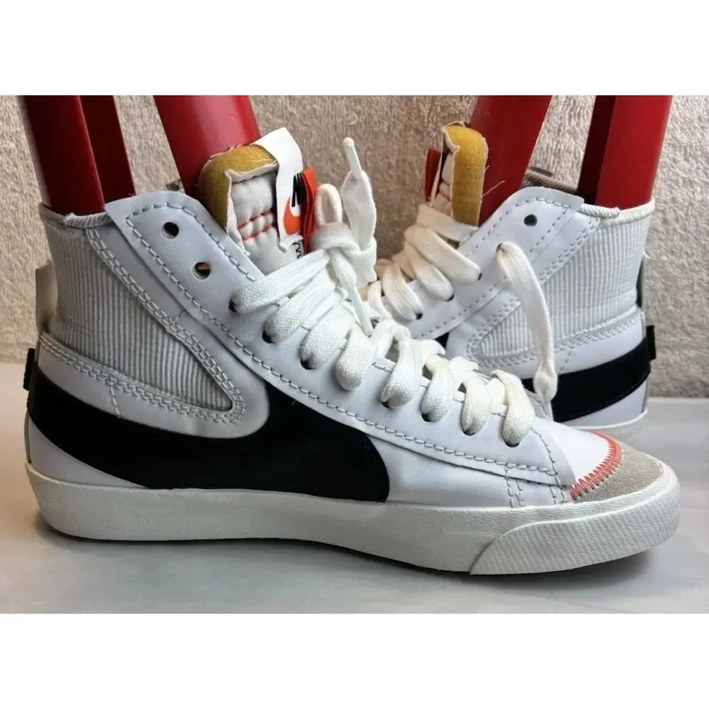 Nike Blazer Mid '77 Jumbo Men's Size 10 White Black Leather Sneakers DD3111-100